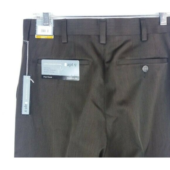 NWT APT 9 Size 8 Herringbone Pants Modern Fit 29"x30" Slacks Gray - Picture 5 of 9
